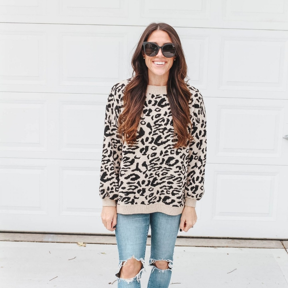 Goodnight Macaroon Leopard Sweater OS